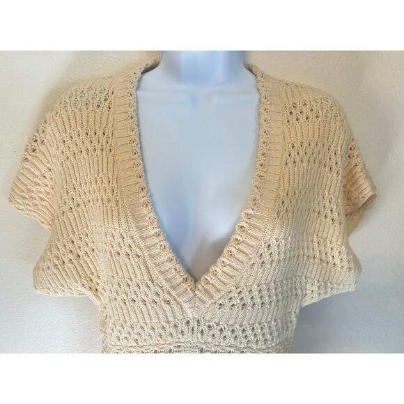 Calvin Klein Size Large color; Bleached Sand Croched Top Boho Style - Picture 14 of 14